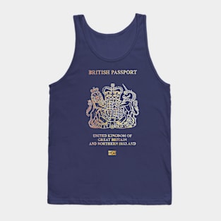 UK Passport - Vintage Style Design (New Version) Tank Top